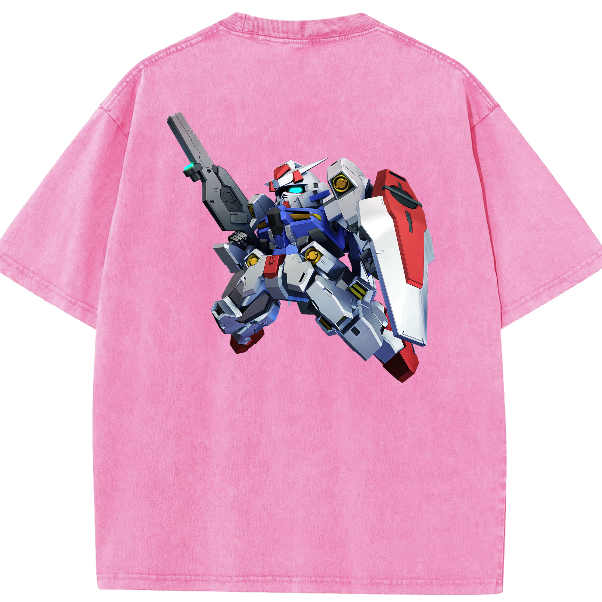 （画像用） 機動戦士ガンダム Mobile Suit Gundam 綿100% ヴィンテージ風 半袖Tシャツ（背面プリント）